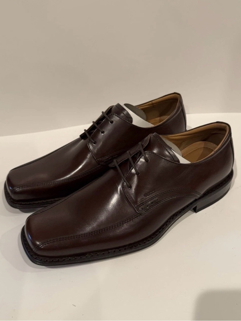 ECCO Sicilian Tie Dress Shoes - Coffee Brown - NEW BOX - Men’s Size 9.5 (EU 43)